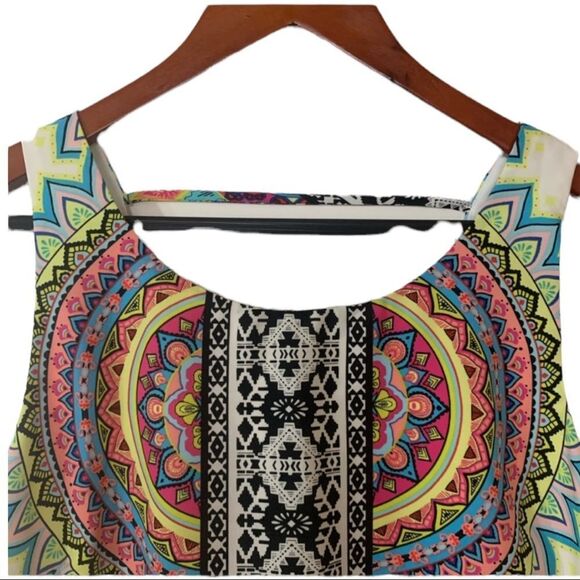 Pink Owl Boho Sleeveless lined Dress Sz Medium - Picture 2 of 10